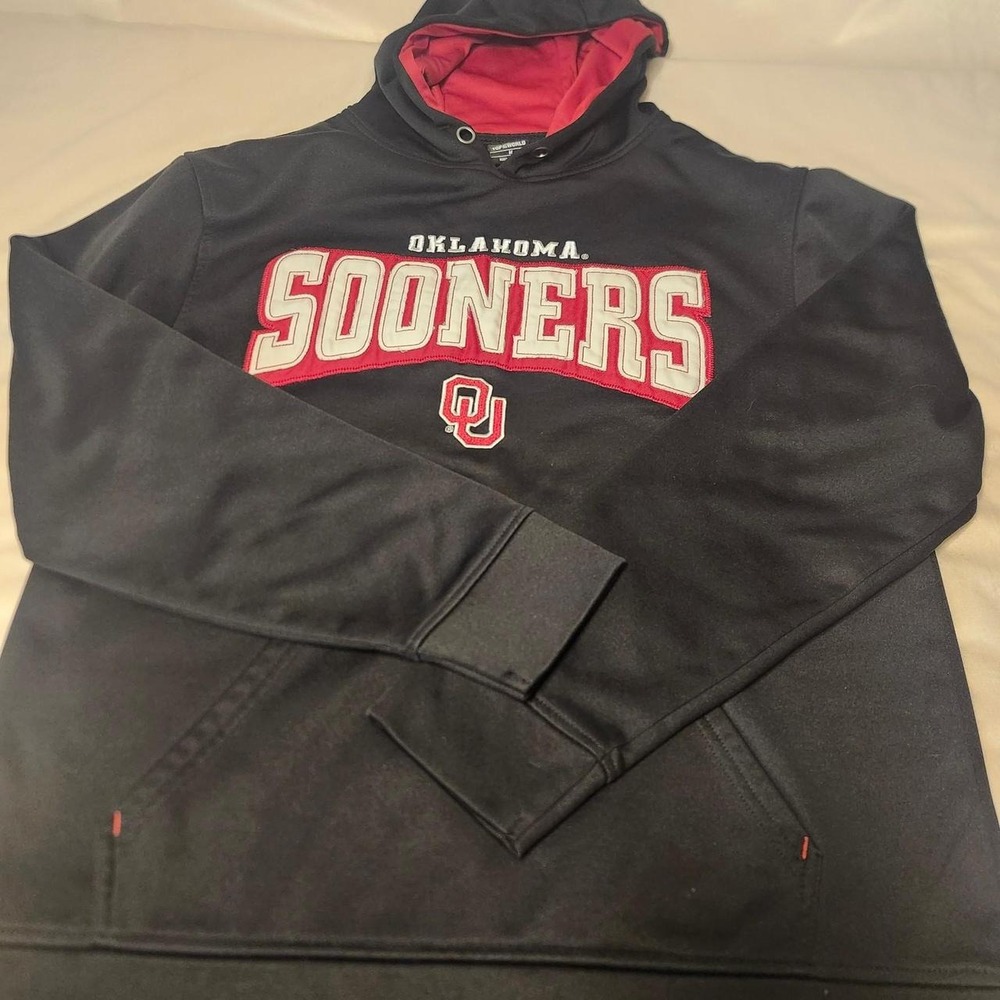 Top of the World Oklahoma Sooners NCAA Hoodie Black Red Mens Size Medium